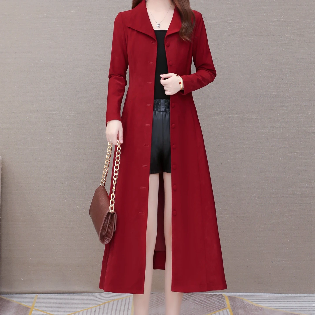 2024新款洋气妈妈风衣中长款外套气质时尚336