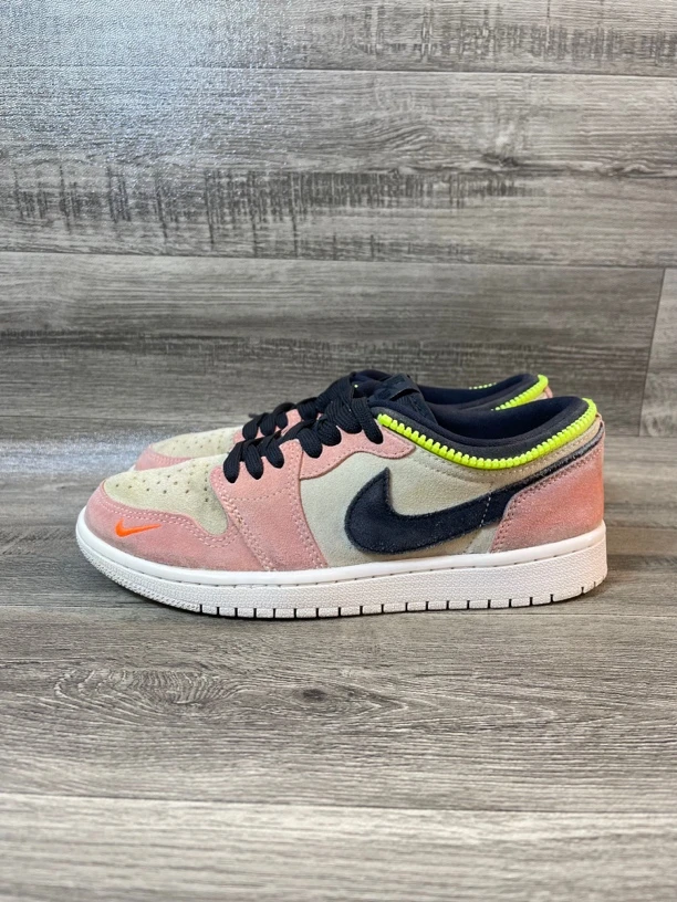 95新40码 aj1 拉链 杏粉 高帮板鞋