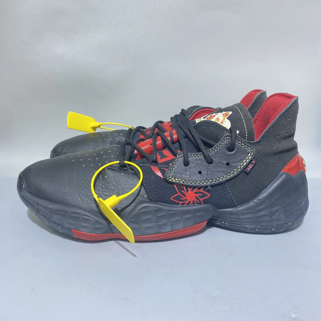 H 44码 95新 阿迪达斯 哈登4 黑红 低帮实战篮球鞋