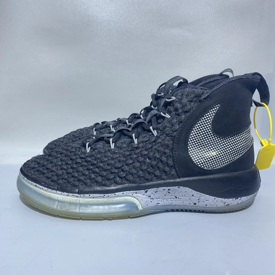 H 44码 耐克 AlphaDunk 黑色 高帮实战篮球鞋