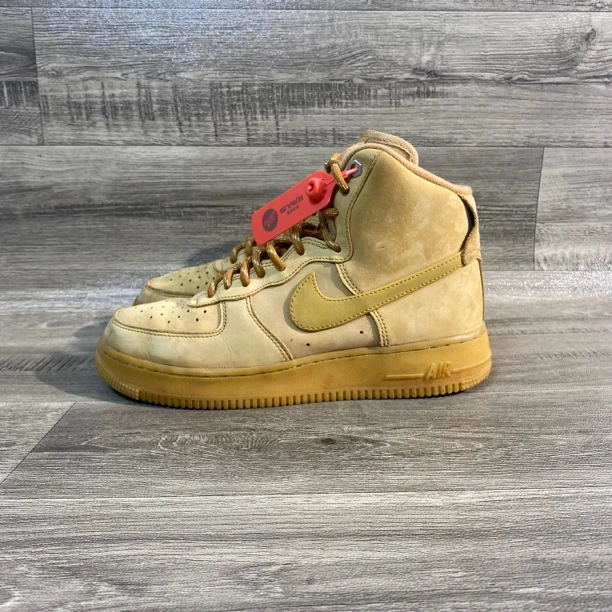 9新40.5码Nike空军一号小麦色高帮板鞋