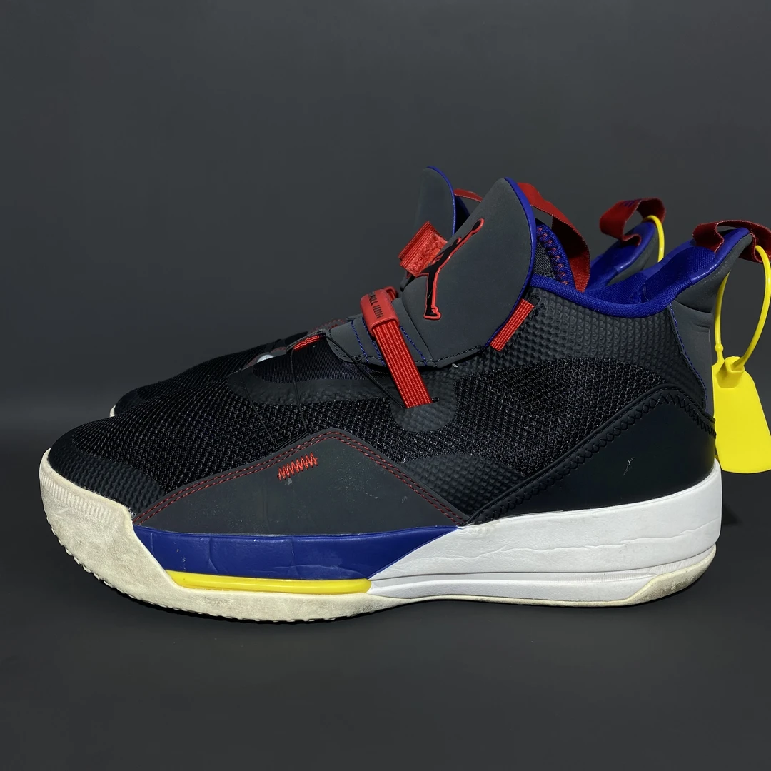 40码 AJ33 首发配色 黑色 中帮实战篮球鞋