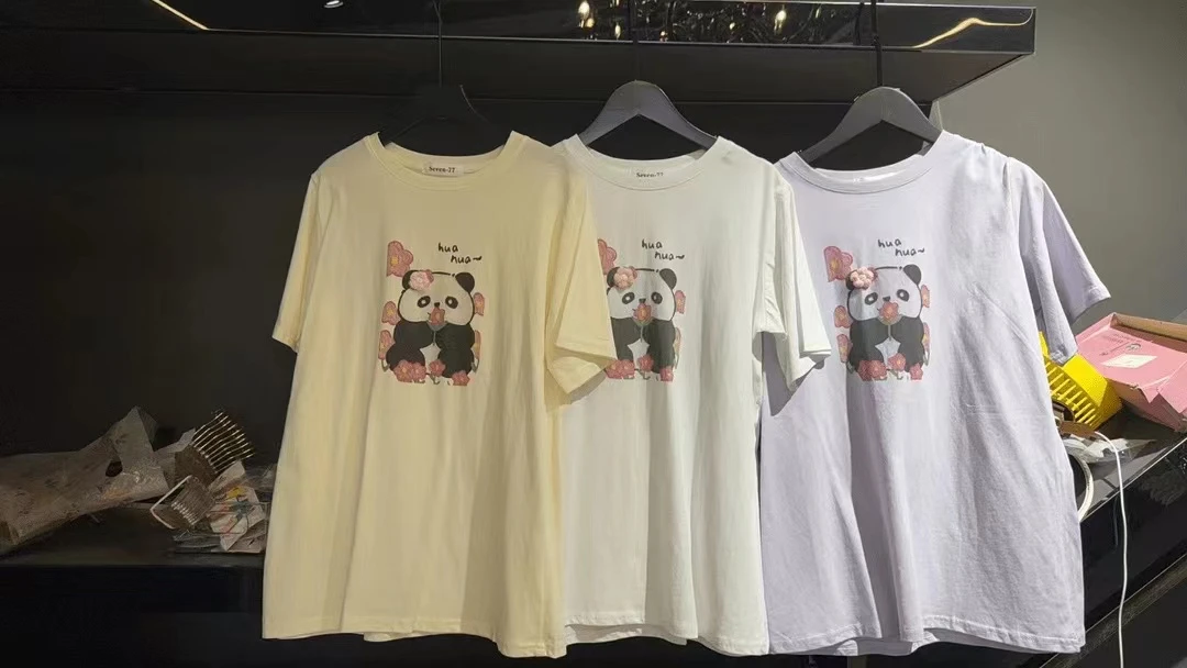 欧货夏季白色t恤女短袖2024夏新款宽松百搭遮臀显瘦上衣女