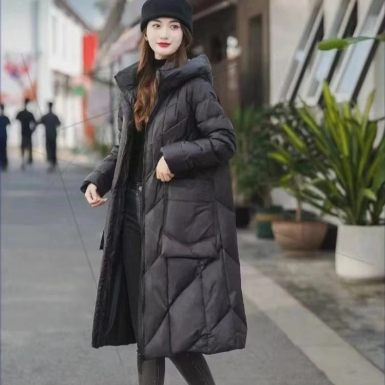 《穿出好身材》反季宽松百搭显瘦保暖长款羽绒服女