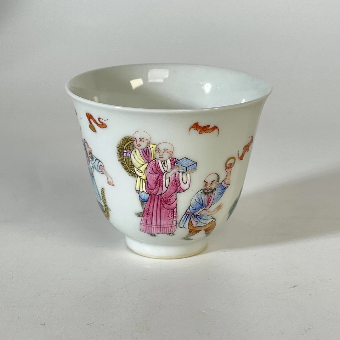 粉彩罗汉图铃铛杯 H8131