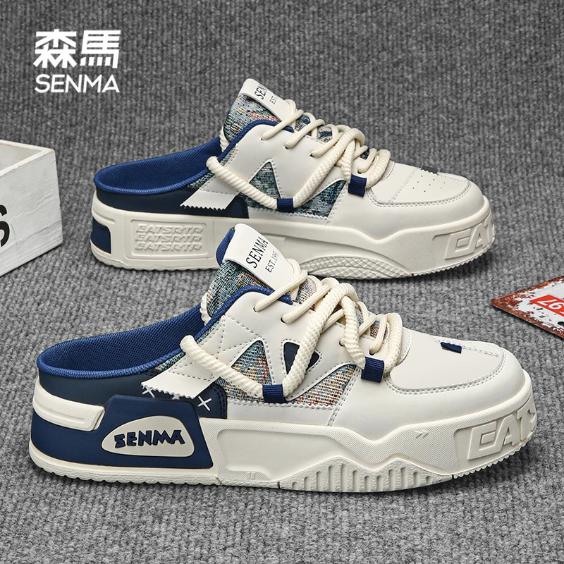 SENMA/森马男鞋秋季2024新款透气轻便半拖鞋男士潮流百搭休闲板鞋