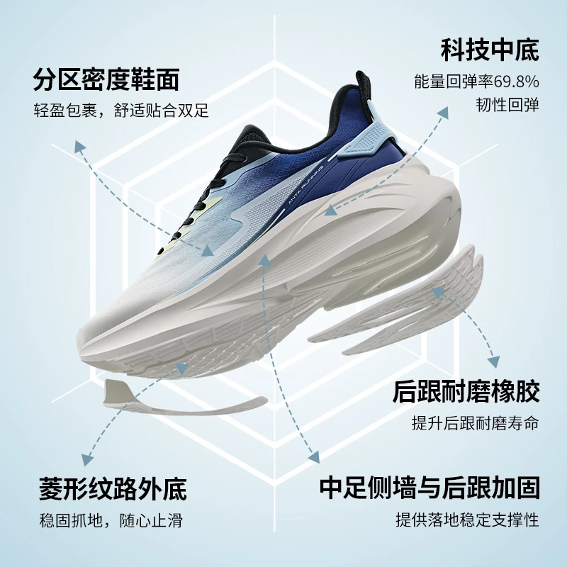 【八斯美专属】安踏云踪|男女缓震跑步运动鞋112415522