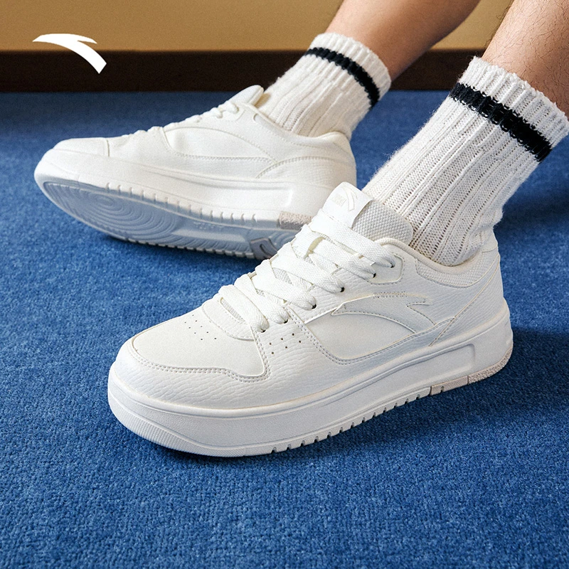 【笑笑姐专属】安踏潮流低帮板鞋简约百搭小白鞋休闲时尚运动鞋鞋子