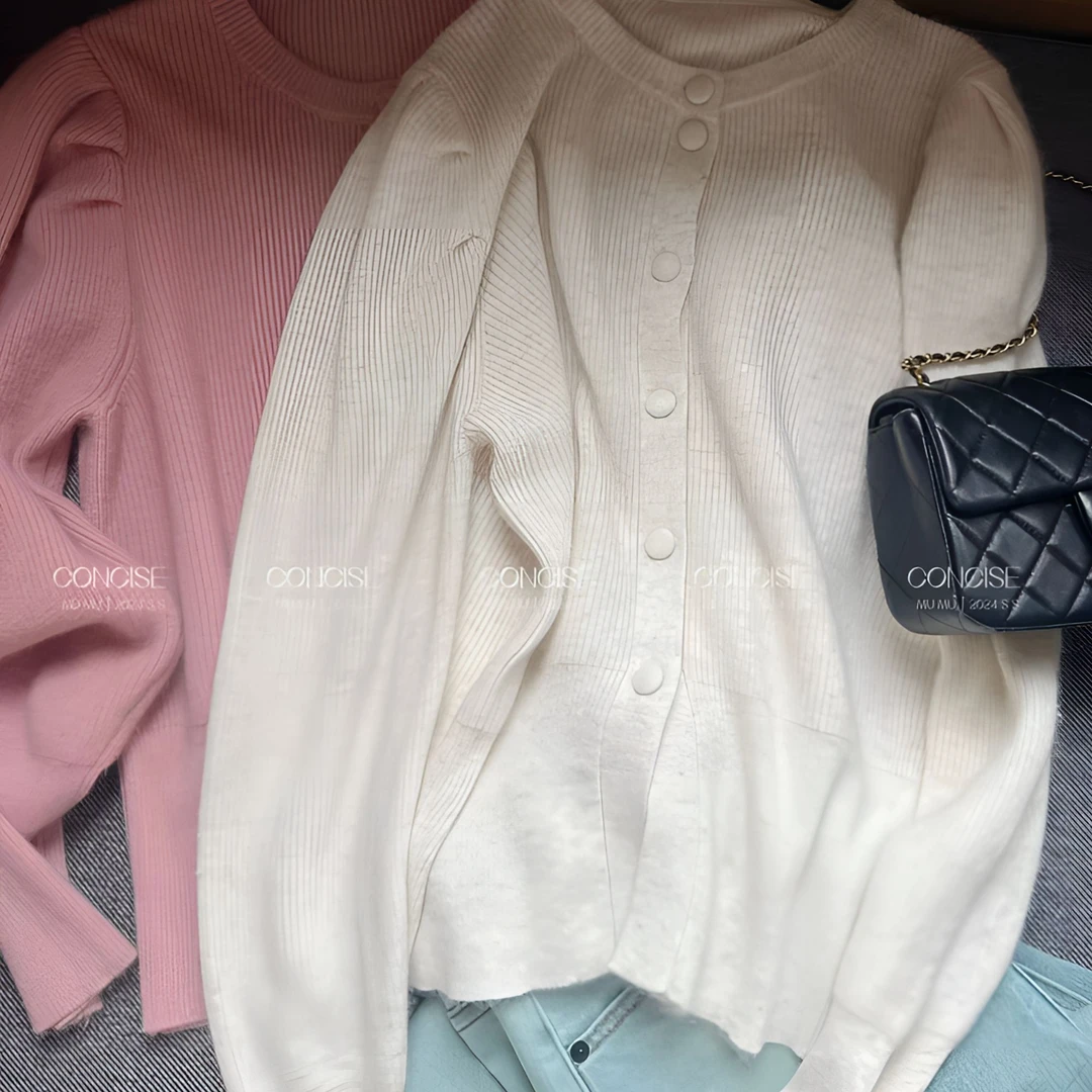 【唐小木】小浣熊毛衣  长袖针织衫纽扣开衫打底保暖圆领春秋设计