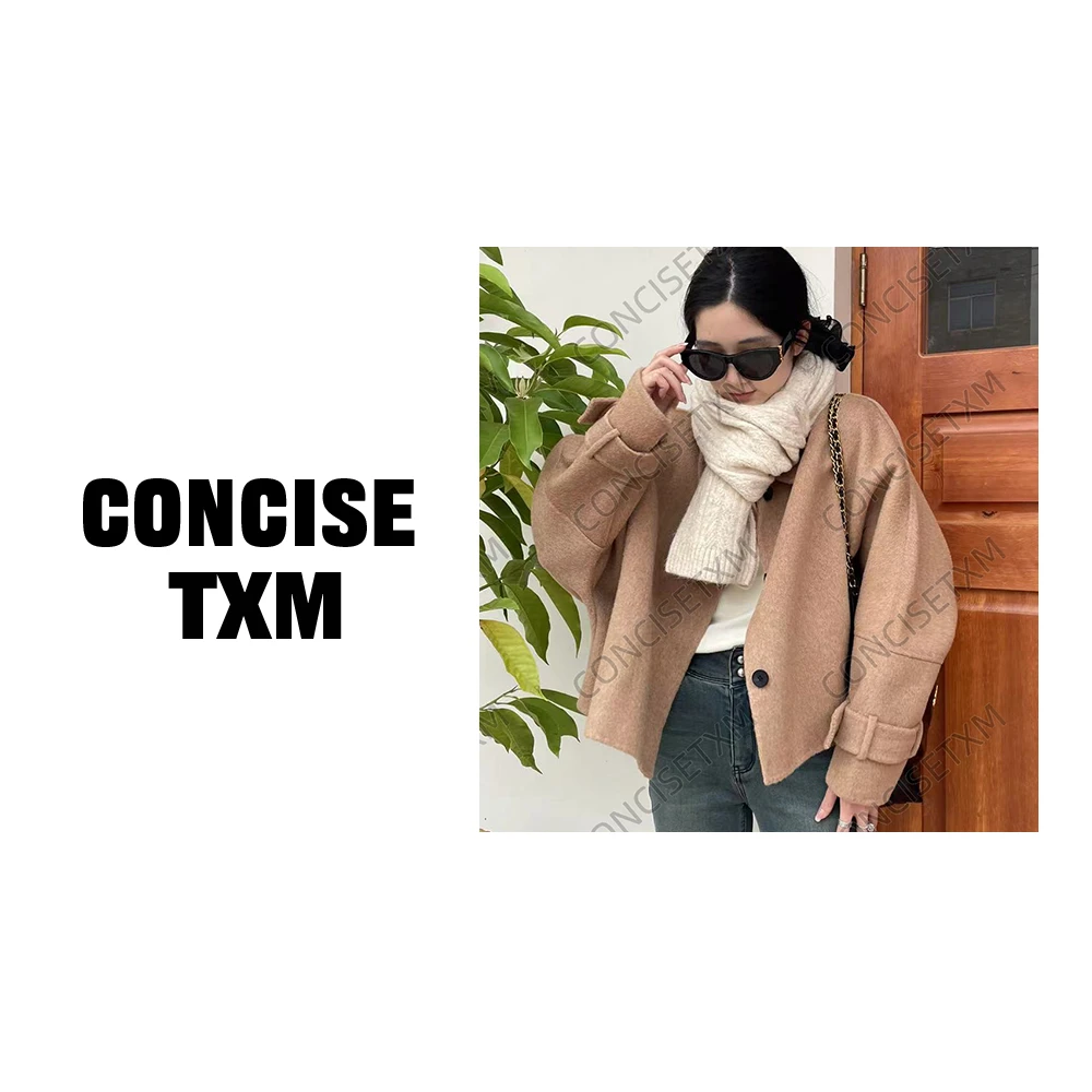 【唐小木】秋冬时尚洋气气质宽松毛呢大衣 DY0626