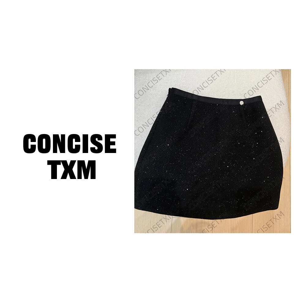 【唐小木】新款显瘦闪闪羊毛 星空半裙 时尚休闲百搭包臀裙 S0751