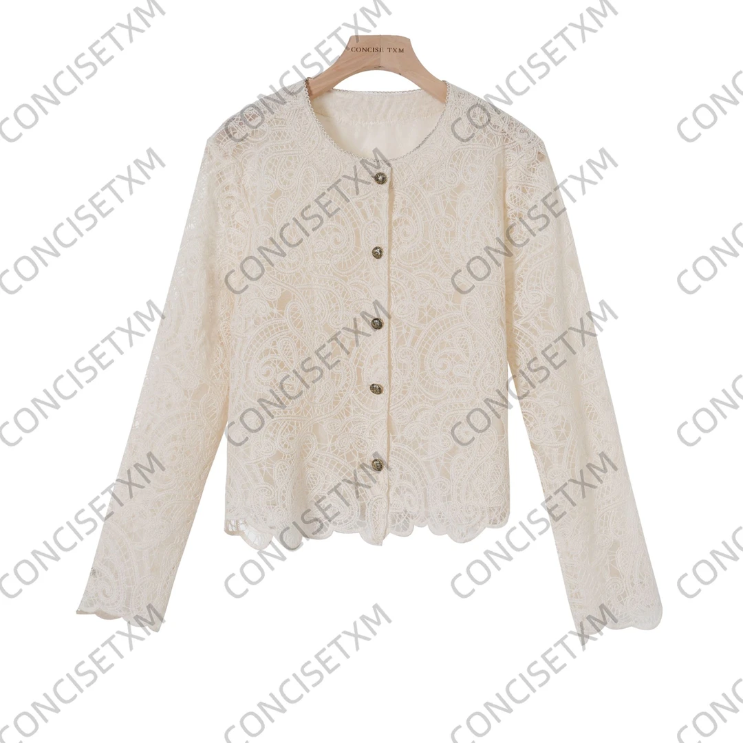 【唐小木】秋季新款时尚休闲长袖洋气蕾丝小衫  S0551