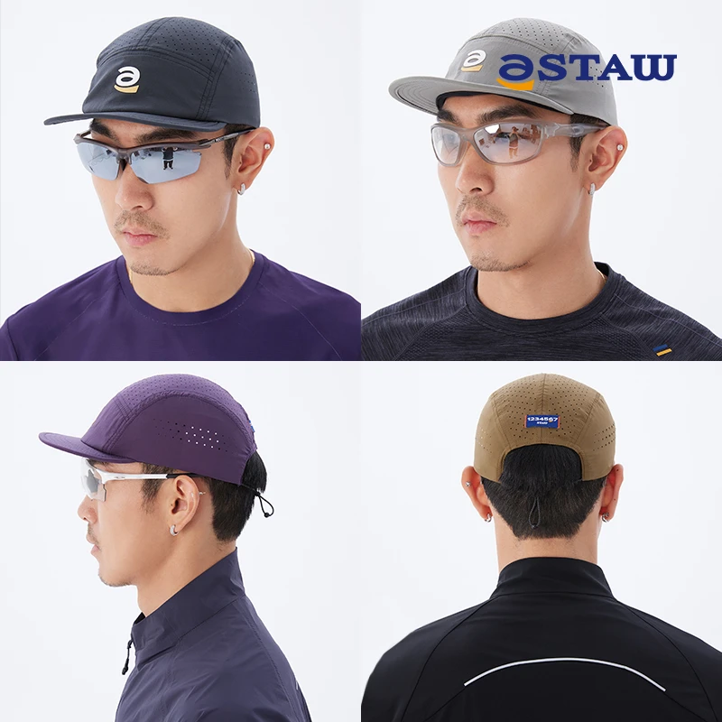 STAW世拓短檐速干跑步马拉松越野凉感抗菌越野upf40+防晒遮阳帽