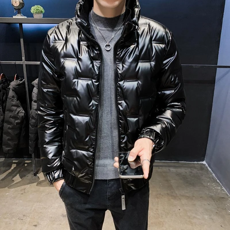 波司豋亮面轻薄羽绒服服短款冬季新款韩版潮流加厚保暖立领男士外