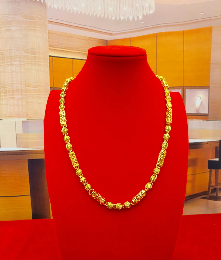 铜合金项链 【帝王祥云项链精工版】男士男款时尚磨砂霸气潮流项链