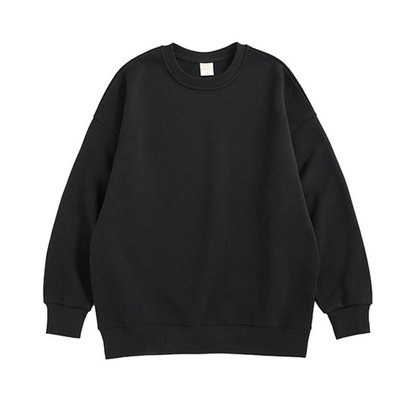 加绒圆领男卫衣秋冬加厚宽松百搭男士上衣时尚休闲男款卫衣潮套头