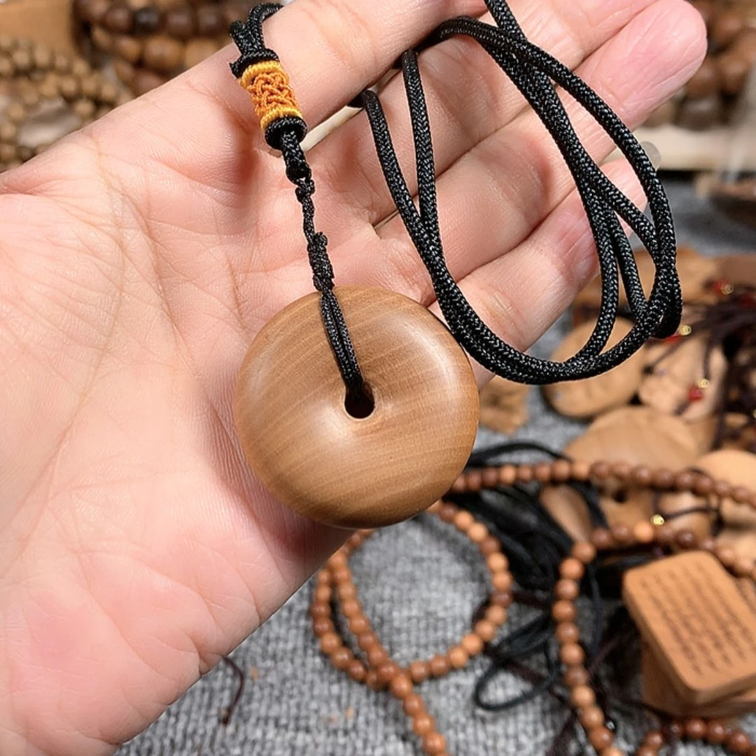 【闪购商品】檀香木吊坠老山檀香平安扣3.5