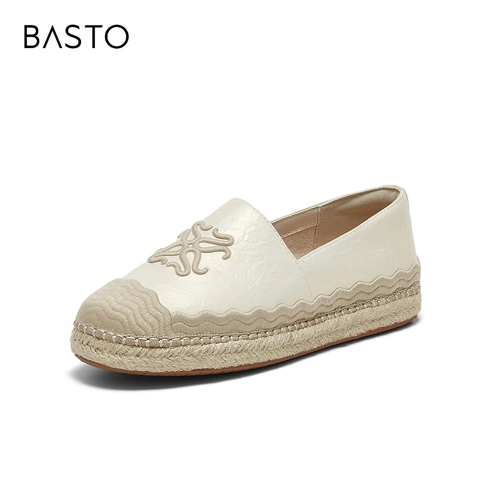 【云边芦苇】百思图25春复古休闲通勤渔夫鞋平跟圆头女单鞋A0207AA5