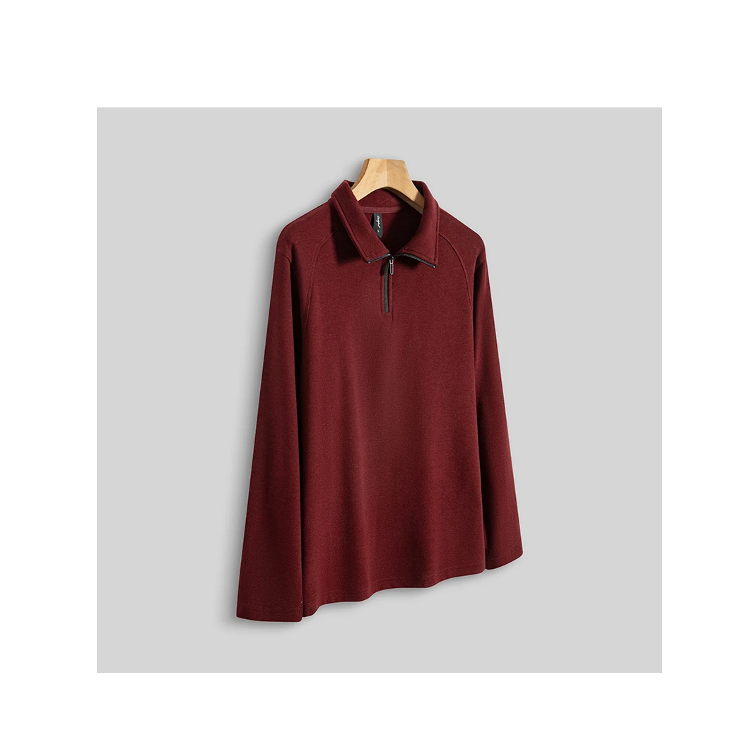 暖肤澳绒半拉链长袖【25129#】秋冬女款半拉链打底立领显瘦遮肉长袖