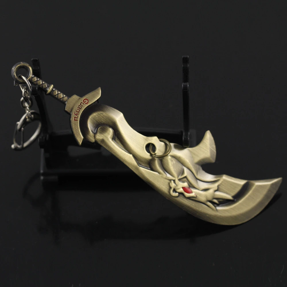 ANIME英雄联盟LOL周边挂件小剑模型蛮王族之王关羽大刀游戏钥匙扣