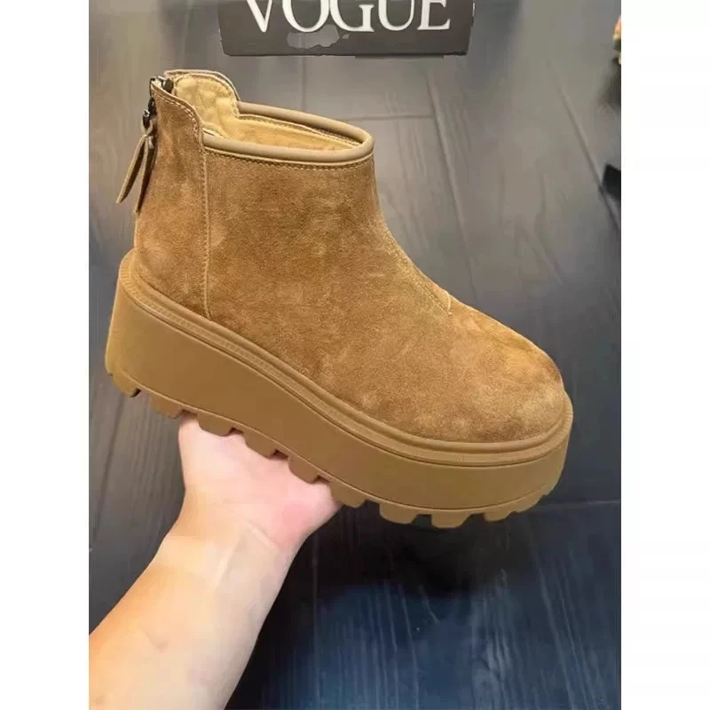 按编码拍【运费补贴】欧洲站时尚加厚增高厚底雪地靴百搭休闲保暖