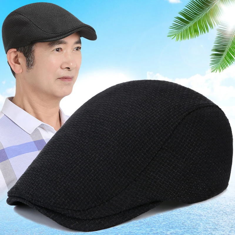 帽子男夏天遮阳帽户外防晒太阳帽休闲中老年人爸爸鸭舌帽薄款透气