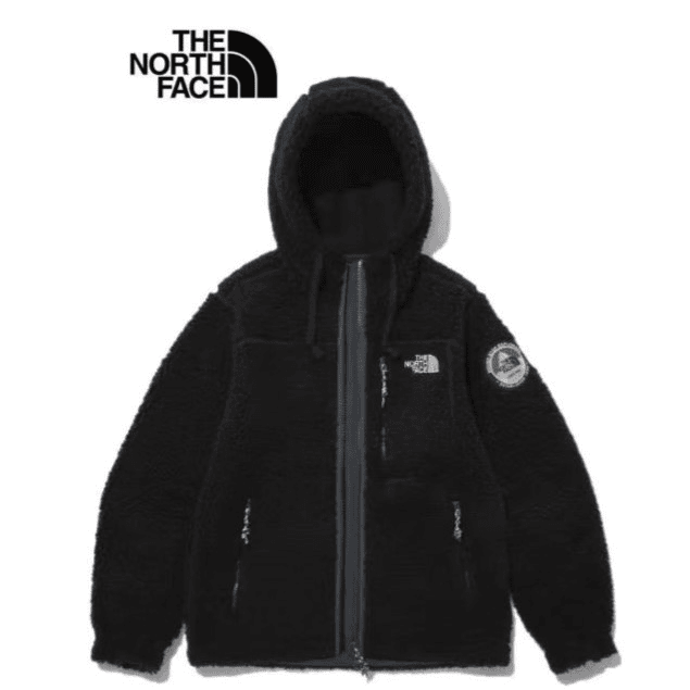 THE NORTH FACE/北面纯色Logo男女同款情侣款拉链连帽羊羔绒夹克