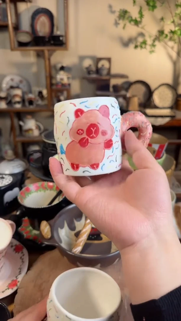 【闪购商品】粉色卡皮高温瓷器
