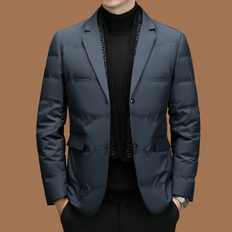 英国大牌男士羽绒服冬季轻奢高端新款商务休闲西装保暖棉服外套潮