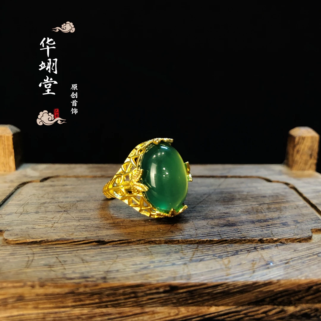 铜合金婚庆饰品 铜合金戒指 华翊堂原创设计宝石戒指