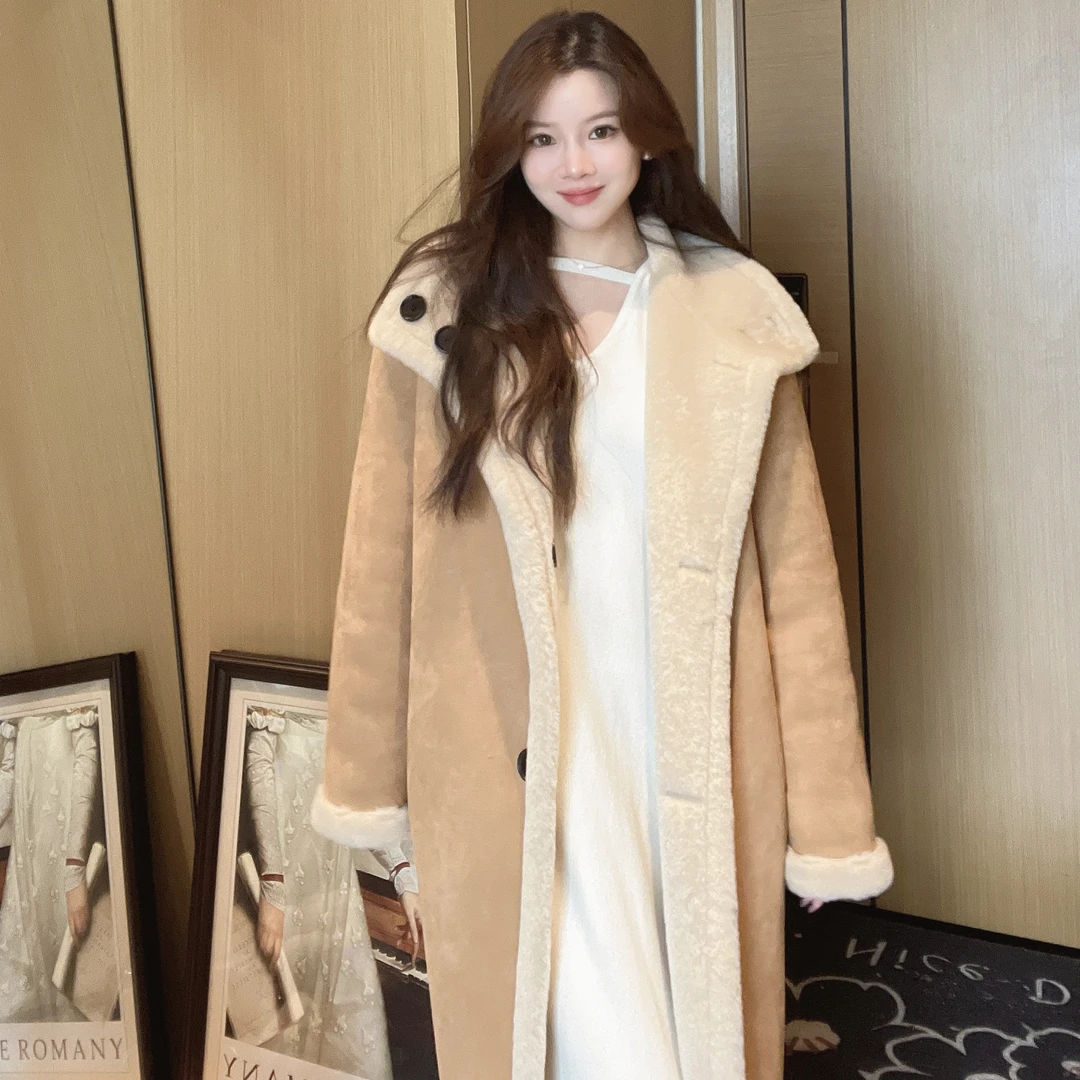 【橙大美丽】毛呢外套女士小个子秋冬季新款加厚中长款大衣SS23020