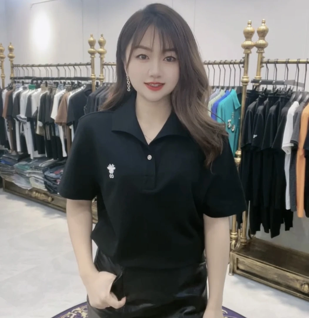 【欧品汇】潮品时尚刺绣Polo衫P001百搭欧货上衣短袖休闲男士