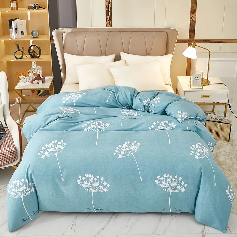 纯棉单人被套四季全棉加厚斜纹单个被套1.5米单人单个双人被罩