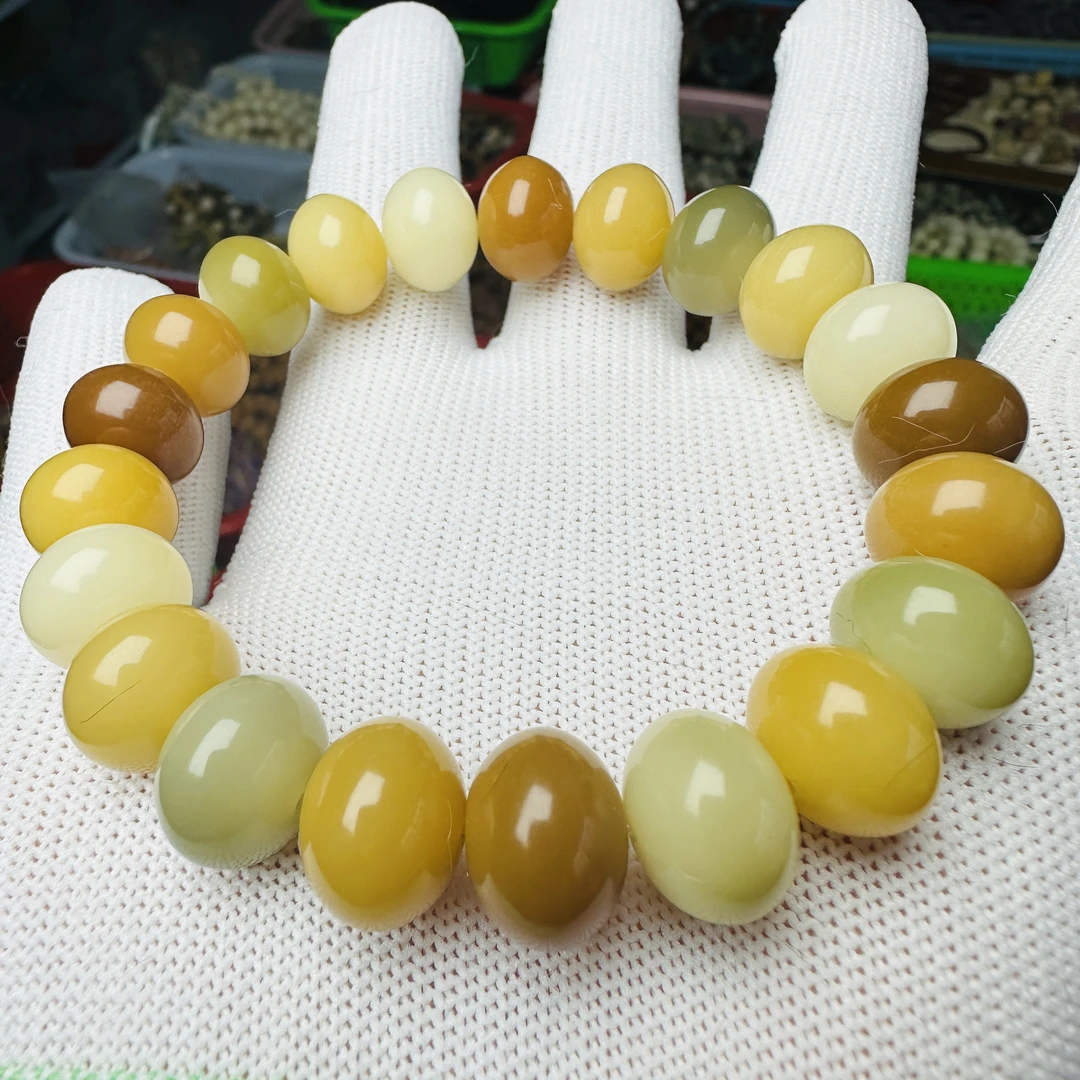 14精工算盘珠手串菲律宾老料透天然白玉菩提根绕指柔文玩手串佛珠