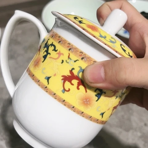 盘办公杯一个陶瓷陶瓷