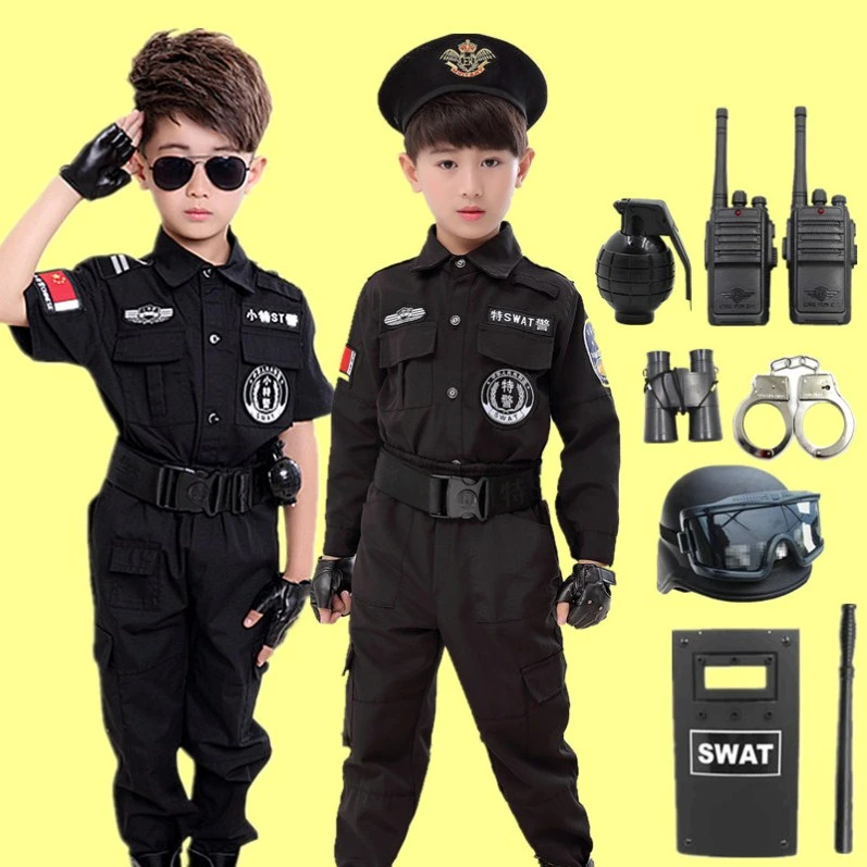 儿童警服特警服军人衣服警官服男女小孩警察服特种兵套装警辅服装