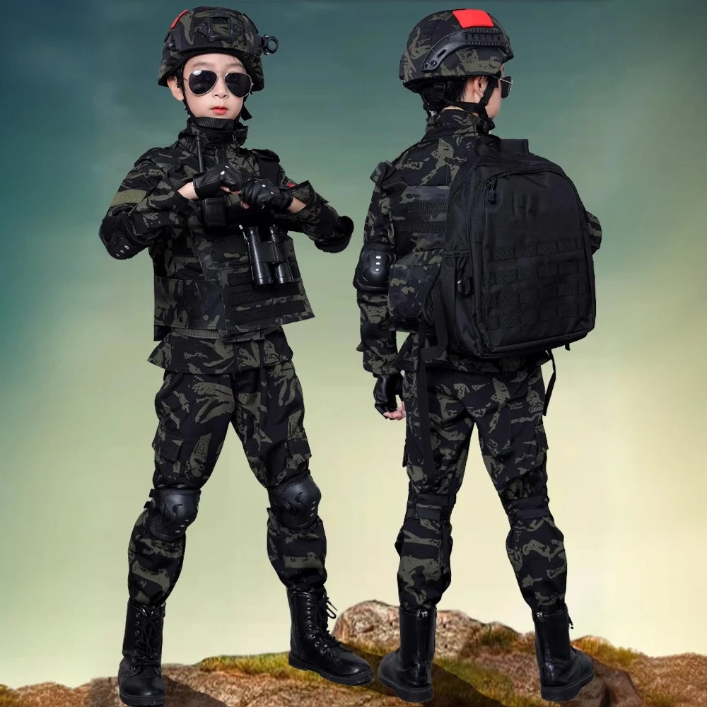 儿童迷彩服春秋夏令营特种兵套装战术训练孩子学生户外军训表演服