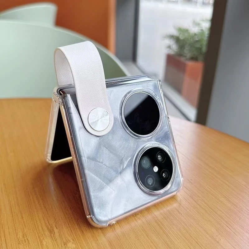 适用华为Pocket 2手机壳新款折叠屏手提腕带透明P50 Pocket软外壳