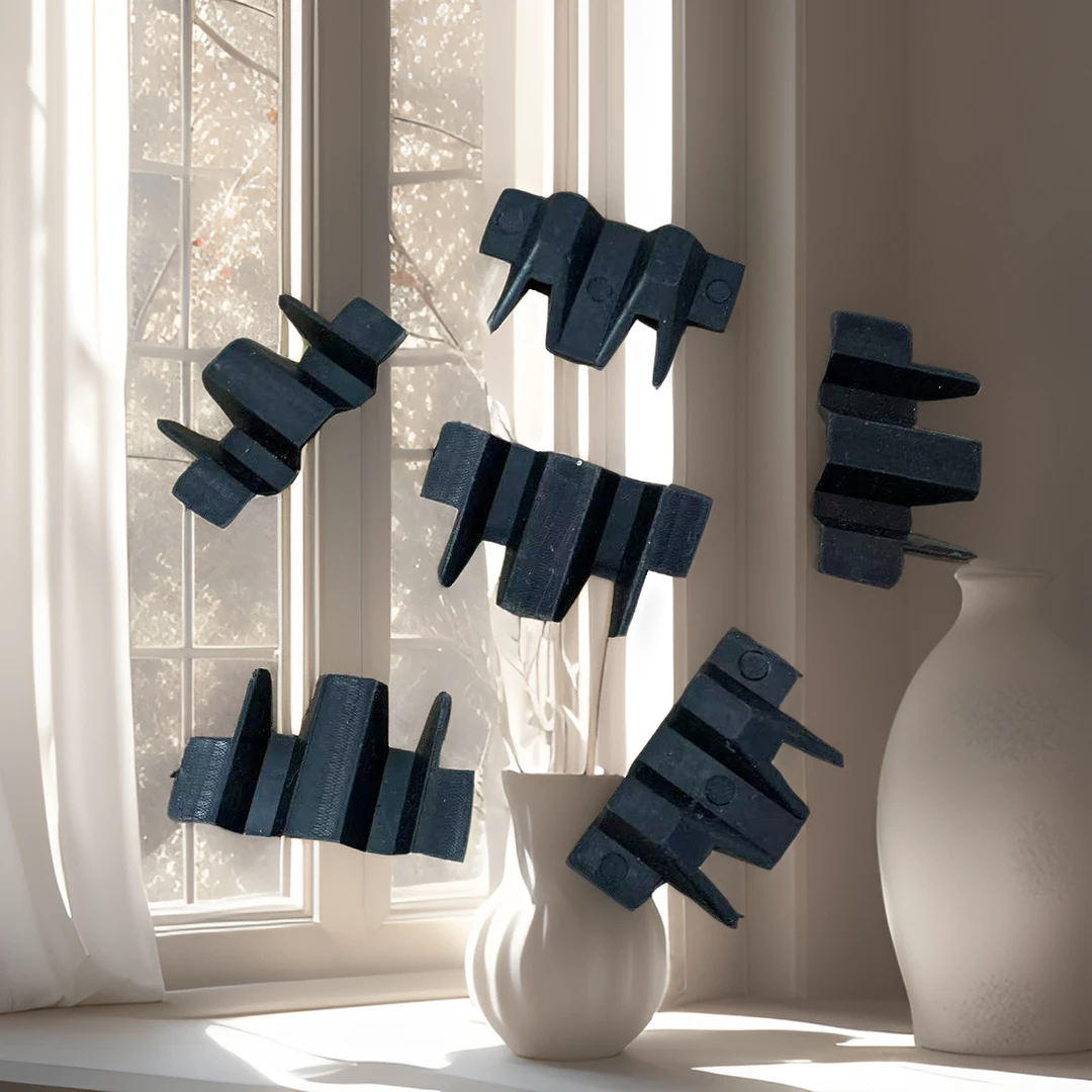 飞机款可调试玻璃插片断桥铝合金门窗幕墙中空玻璃打胶夹托配件