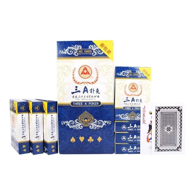 正品三A0965扑克牌批发整箱100副高档加厚耐用娱乐扑克牌通用成人