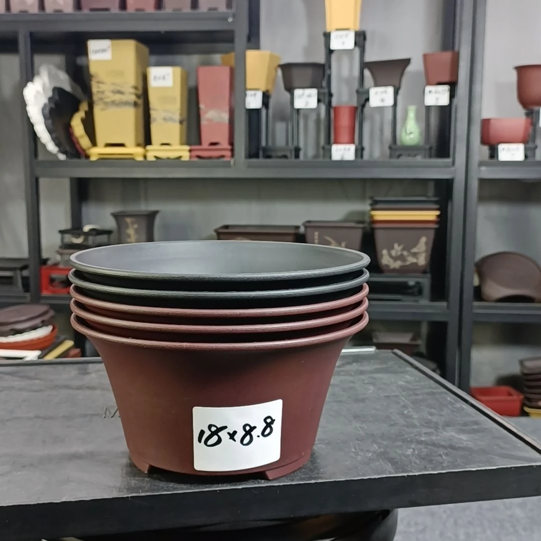 【闪购商品】复合15cm以下莲*?5只18cm斜圆盆（3咖2黑）