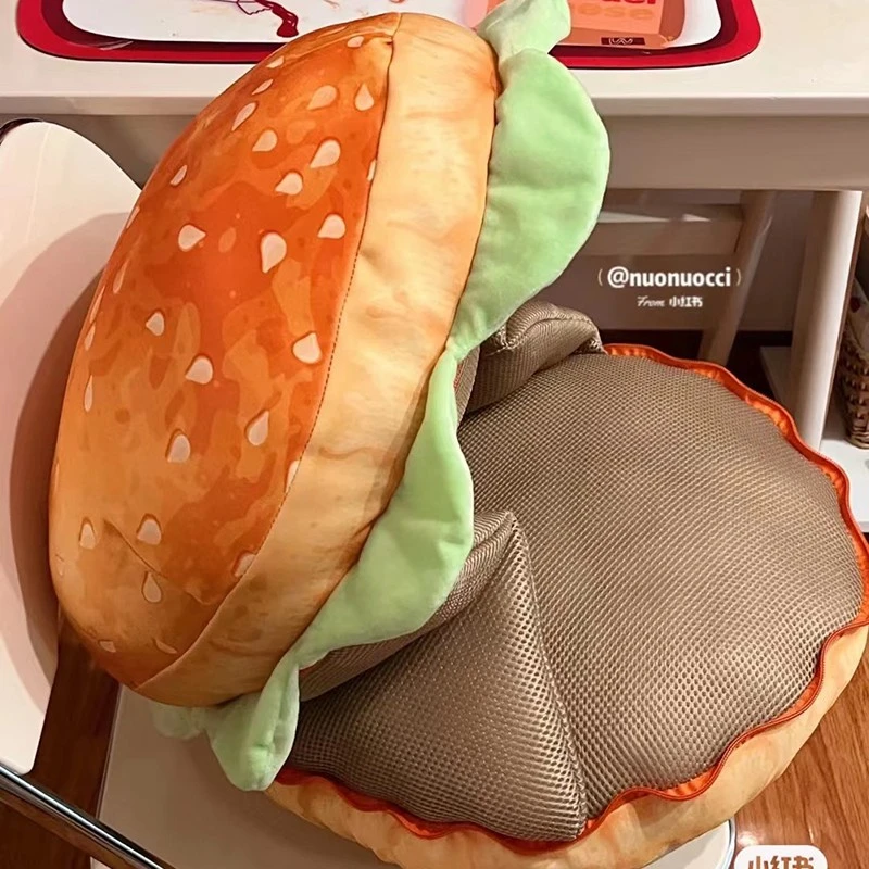 一款神奇汉堡 抱枕 坐垫 集于一身 打开是坐垫 关上是抱枕