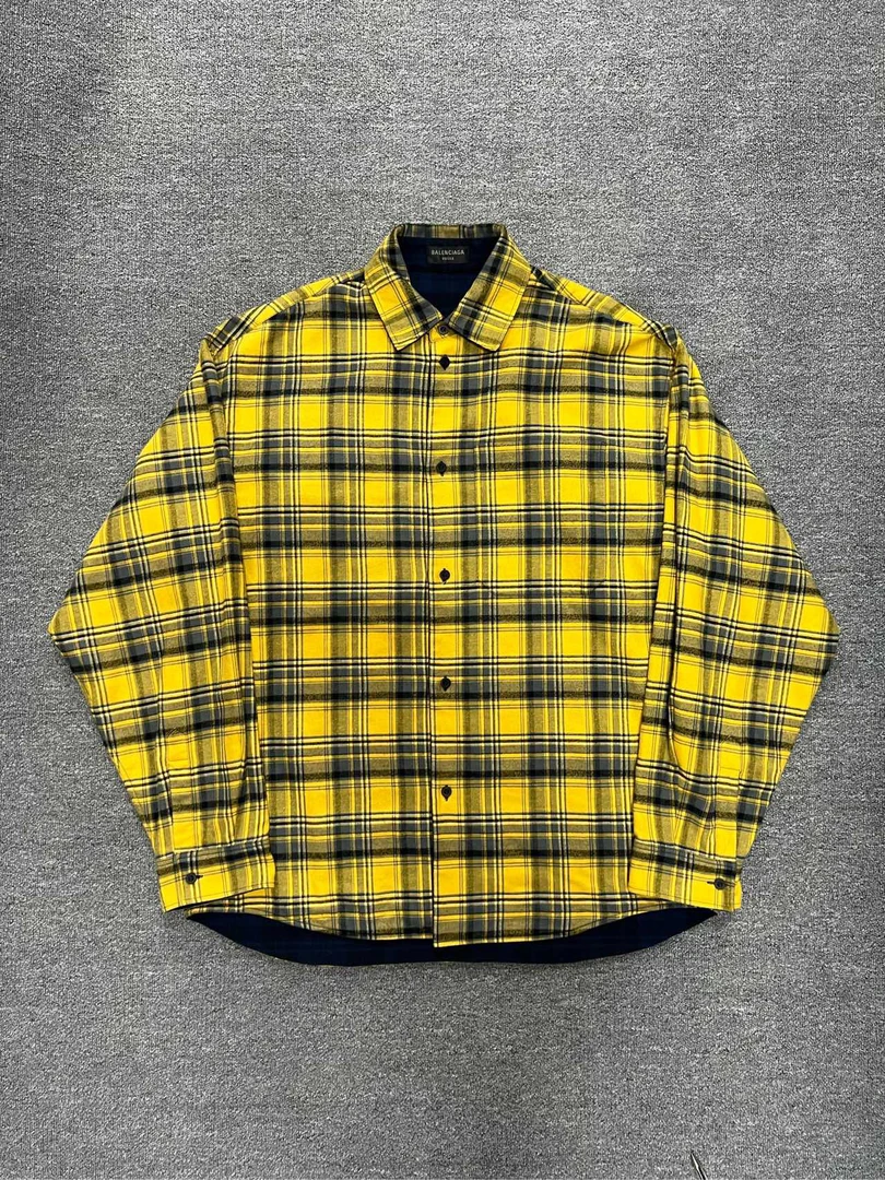 Balenciaga巴黎世家双面格子衬衫/S码/95新/F10243