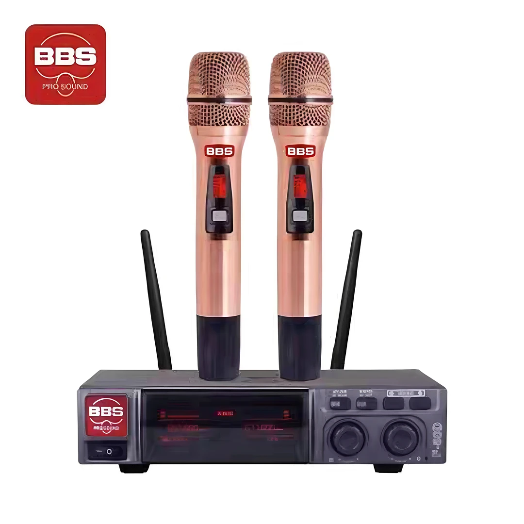 BBS F80D S390无线话筒一拖二KTV家用婚庆主持专用卡拉OK麦克风
