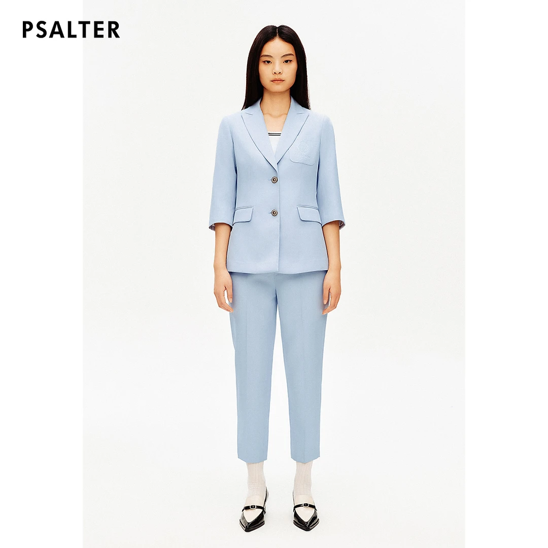 PSALTER诗篇专选简约职场通勤合体小脚西裤休闲裤春