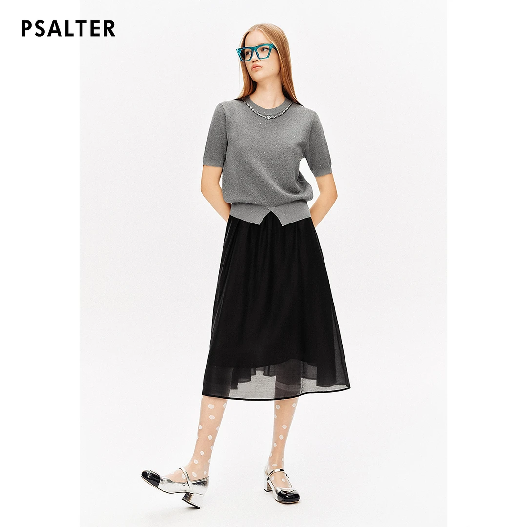 PSALTER诗篇专选吊带连衣裙超细珠片纱针织衫两件套夏