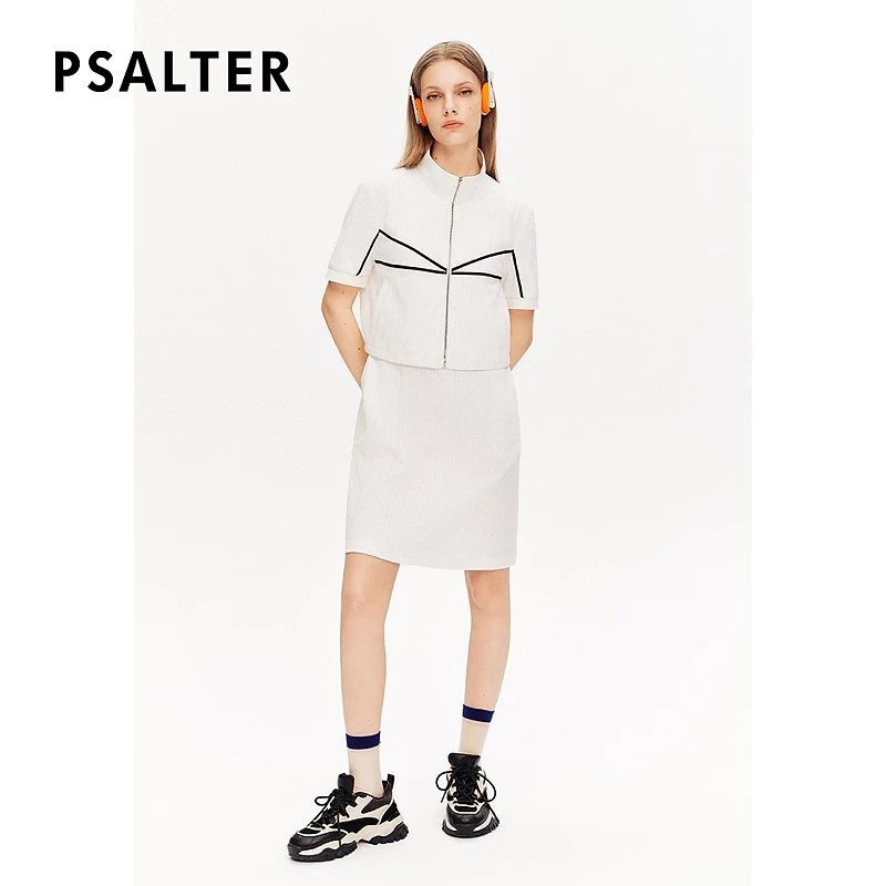 诗篇专选条纹短袖外套无袖背心连衣裙美式学院风两件套夏款