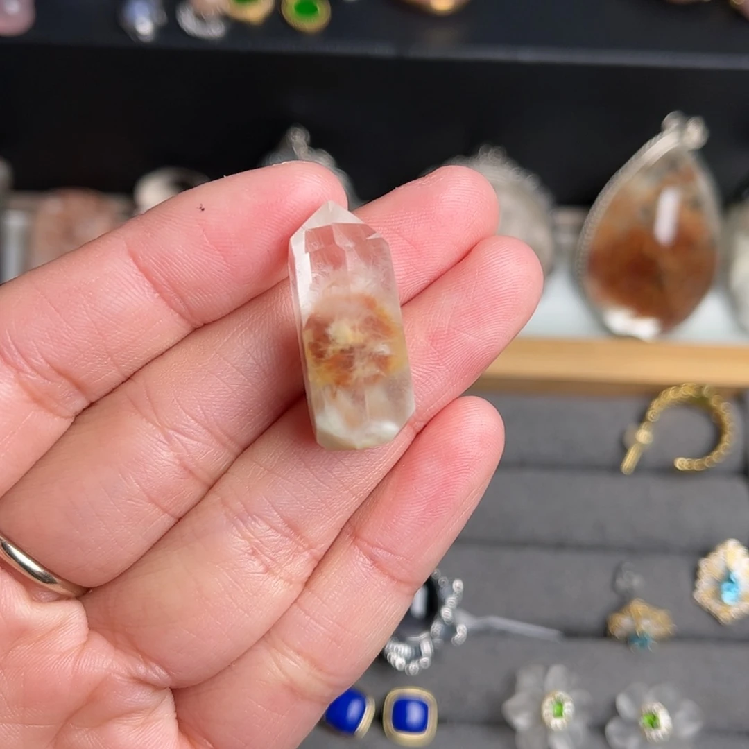 【闪购商品】水晶吊坠(不含链)银S925镶嵌—****季打孔不退换