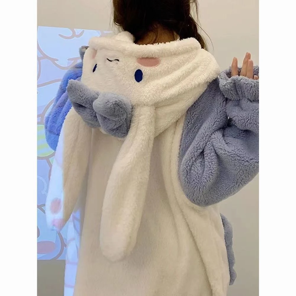 2024年新款珊瑚绒睡衣女秋冬季睡袍长款加绒加厚法兰绒家居服套装