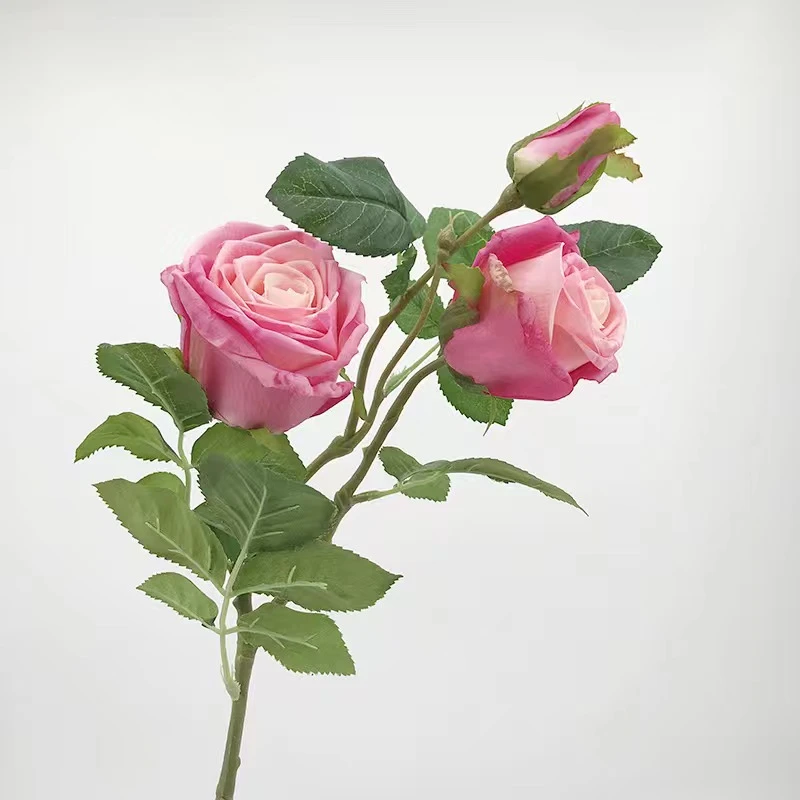手感保湿真玫瑰花高档家居装饰假花客厅餐桌花艺